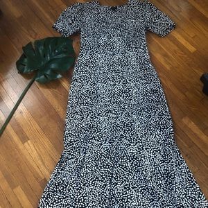 Who What Wear Polkadot V-Neck Maxi Dress